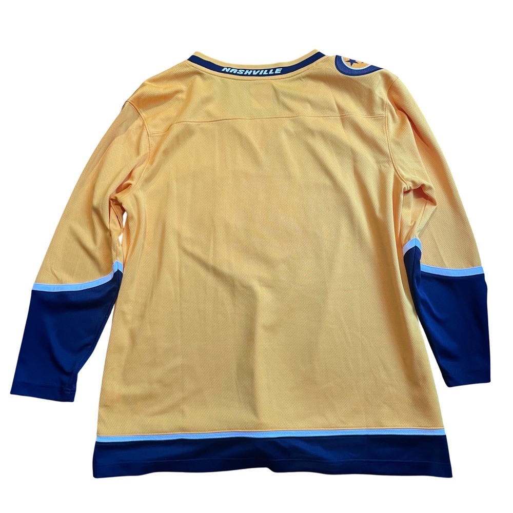 Fanatics Nashville Predators NHL Hockey Jersey Mens 2XL Gold Navy Blue - Picture 7 of 8